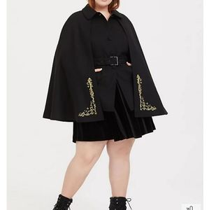 *SOLD* Harry Potter "Always" Embroidered Black Woolen Cape Coat